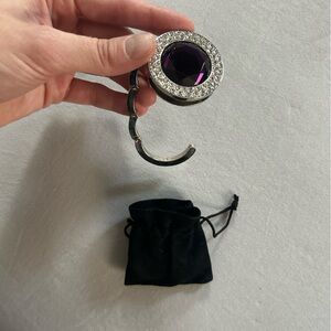 Purple Jeweled Purse Holder